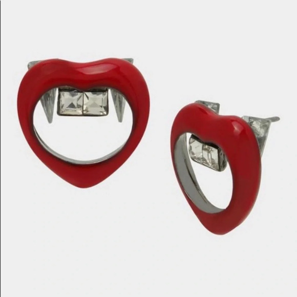 Betsey Johnson Glampire Vampire fang Earrings - Picture 1 of 3